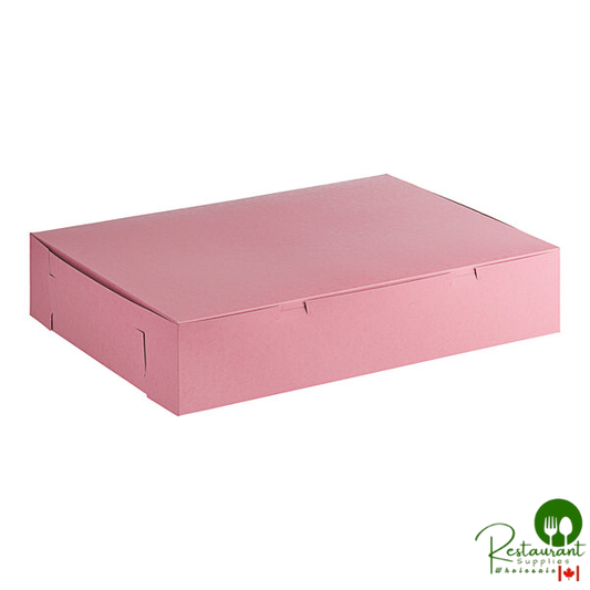 20" x 14 1/2" x 4" Pink Half Sheet Cake / Bakery Box By Prime - 50/Bundle