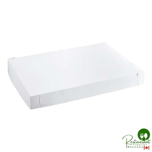 26 1/2" x 18 1/2" x 3" White Full Sheet Cake / Bakery Box Top By Prime - 50/Bundle