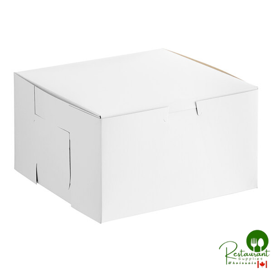 7" x 7" x 4" White Cake / Bakery Box By Prime - 250/Case