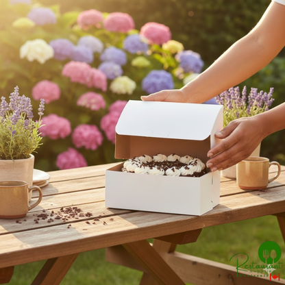 7" x 7" x 4" White Cake / Bakery Box By Prime - 250/Case