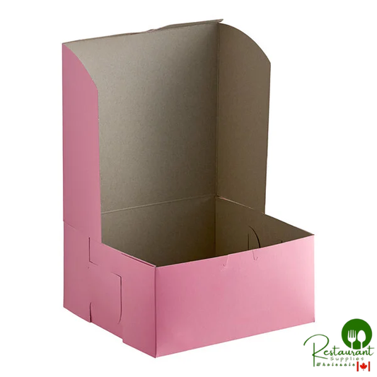 8" x 8" x 4" Pink Cake / Bakery Box By Prime - 250/Case