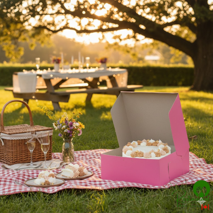 10" x 10" x 4" Pink Cake / Bakery Box By Prime- 100/Case