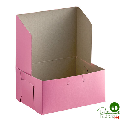 6" x 4 1/2" x 2 3/4" Pink Bakery Box By Prime - 250/Case