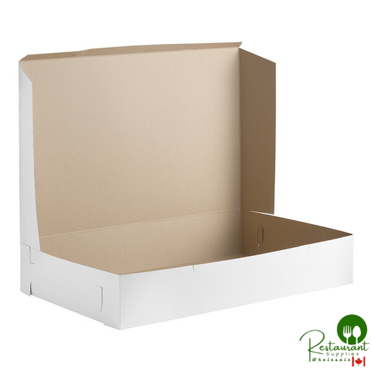 28" x 18" x 5" White Full Sheet Cake / Bakery Box  By Prime- 25/Case