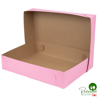 19 1/2" x 14" x 4" Pink Half Sheet Cake / Bakery Box By Prime- 100/Case