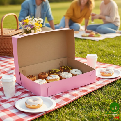 19 1/2" x 14" x 4" Pink Half Sheet Cake / Bakery Box By Prime- 100/Case