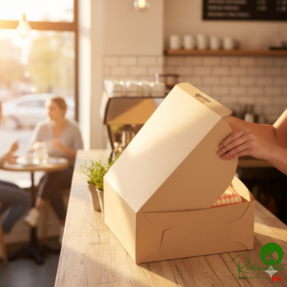 14" x 14" x 6" Kraft Cake / Bakery Box By Prime - 50/Bundle