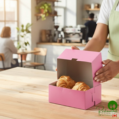 7" x 5" x 3" Pink Bakery Box By Prime- 250/Case