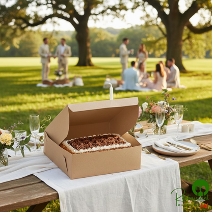 12" x 12" x 4" Kraft Cake / Bakery Box By Prime- 100/Case