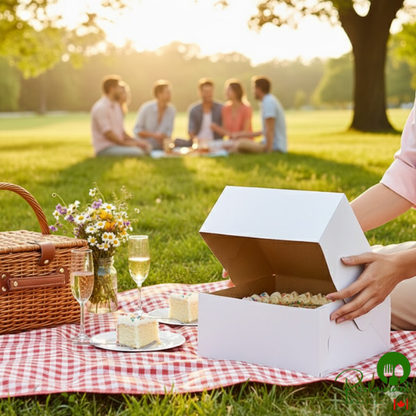 10" x 10" x 5" White Heavy Weight Auto-Popup Cake / Bakery Box By Prime- 100/Case