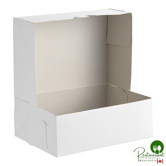 14" x 10" x 5" White Heavy Weight Auto-Popup Cake / Bakery Box By Prime- 50/Case