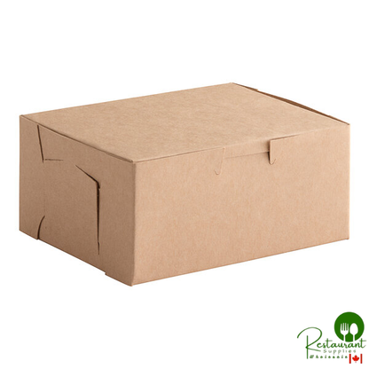 6" x 4 1/2" x 2 3/4" Kraft Bakery Box By Prime- 250/Case