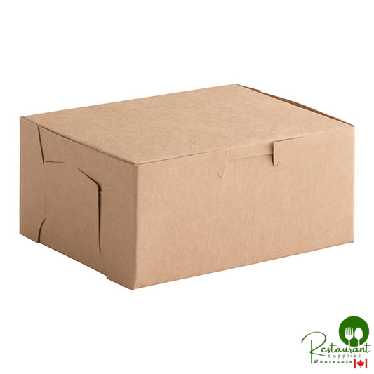 6" x 4 1/2" x 2 3/4" Kraft Bakery Box By Prime- 250/Case