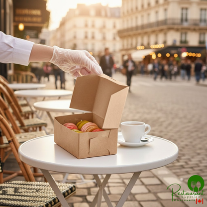 6" x 4 1/2" x 2 3/4" Kraft Bakery Box By Prime- 250/Case