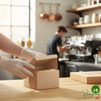 6" x 6" x 4" Kraft Cake / Bakery Box By Prime - 250/Case