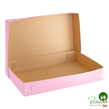 26" x 18 1/2" x 4" Pink Full Sheet Cake / Bakery Box By Prime- 25/Case