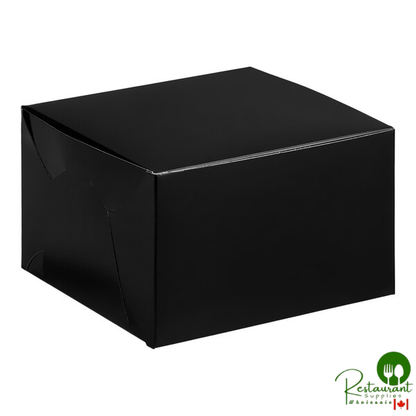 8" x 8" x 5" Black Cake / Bakery Box By Prime - 100/Bundle