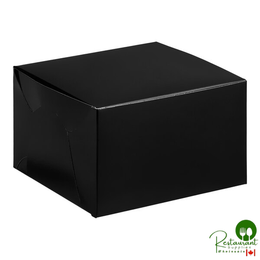 8" x 8" x 5" Black Cake / Bakery Box By Prime - 100/Bundle