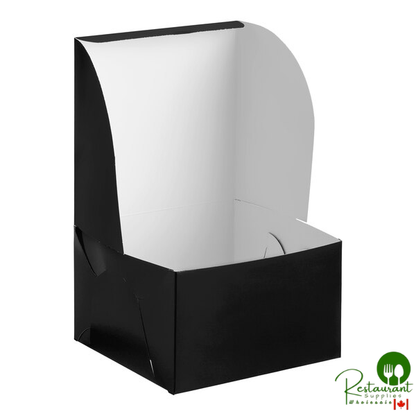 8" x 8" x 5" Black Cake / Bakery Box By Prime - 100/Bundle