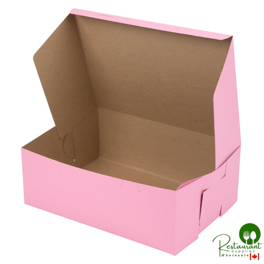 14" x 10" x 5" Pink Cake / Bakery Box By Prime - 100/Case