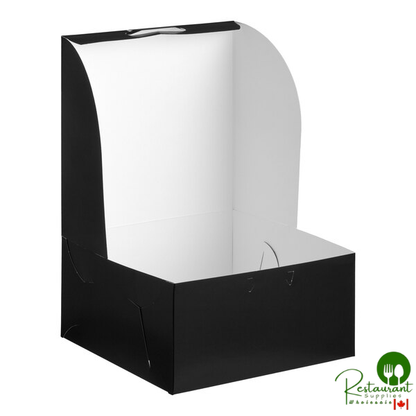 12" x 12" x 6" Black Cake / Bakery Box By Prime- 50/Bundle