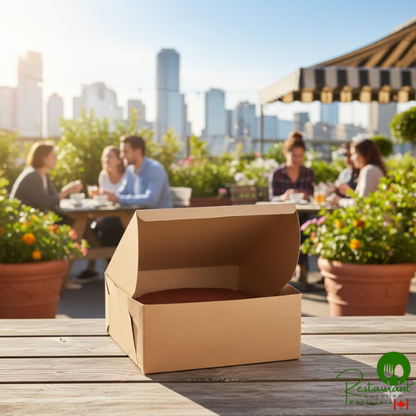 12" x 12" x 5" Kraft Cake / Bakery Box By Prime- 100/Case