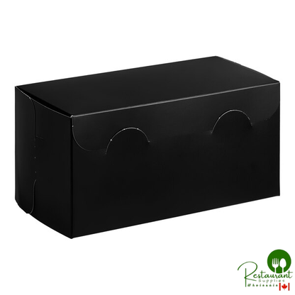 8" x 4" x 4" Black Cupcake / Bakery Box By Prime - 100/Bundle