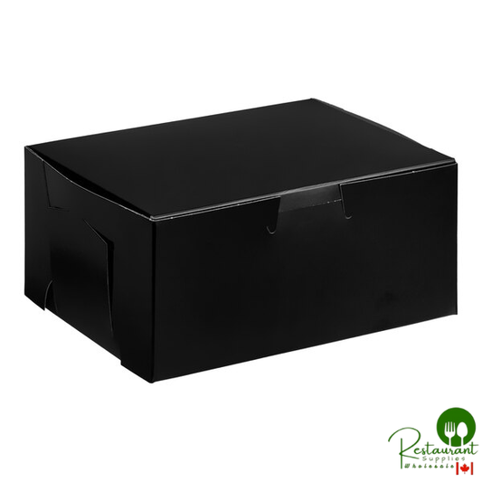 6" x 4 1/2" x 2 3/4" Black Bakery Box  By Prime- 100/Bundle