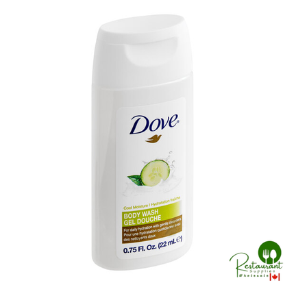 Dove Cool Moisture 0.75 oz. Cucumber Hotel and Motel Body Wash - 192/Case