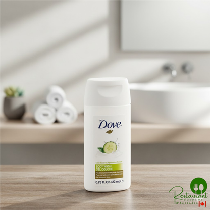 Dove Cool Moisture 0.75 oz. Cucumber Hotel and Motel Body Wash - 192/Case