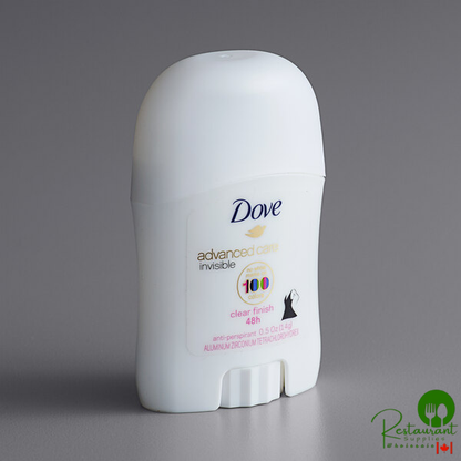 Dove 66801 Advanced Care 0.5 oz. Clear Finish Invisible Antiperspirant - 36/Case