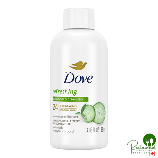 Dove 17266 Go Fresh 3 oz. Cucumber & Green Tea Body Wash - 24/Case