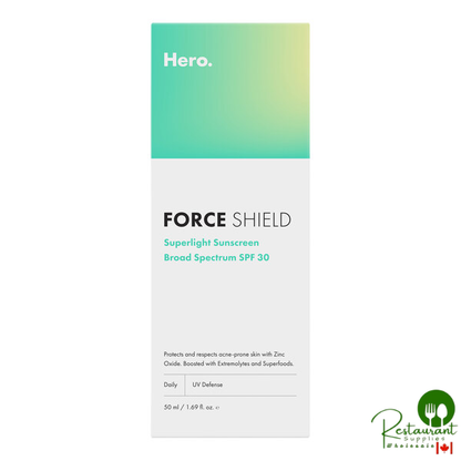 Hero Force Shield 1.69 oz. SPF 30 Superlight Sunscreen - 24/Case