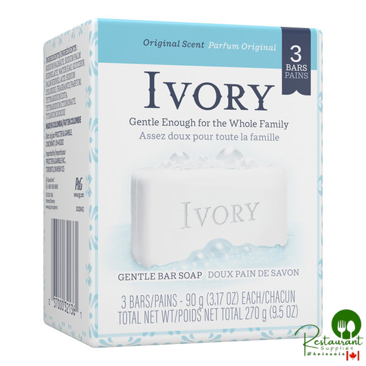 Ivory 3.17 oz. Original Scent Gentle Bar Soap 3 Count 12364 - 24/Case