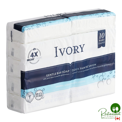 Ivory 4 oz. Original Scent Gentle Bar Soap 10 Count 82758 - 8/Case