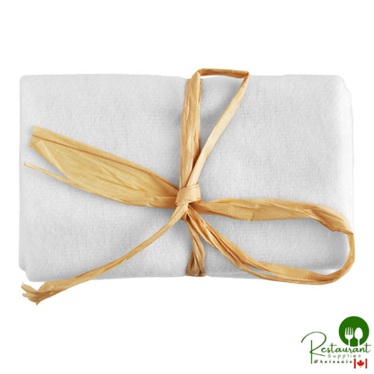 Essentials White Shoe Mitt with Natural Ribbon Tie By Prime- 500/Case