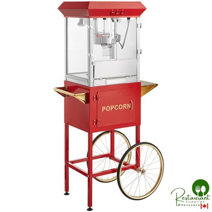 Popcorn Popper Kit with 8 oz. Popper and Cart By Prime- 120V, 850W