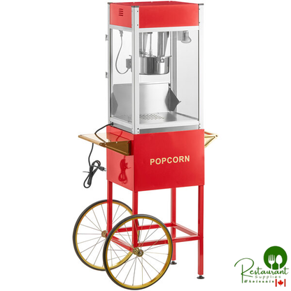 PM1360 12 oz. Commercial Popcorn Machine / Popper with Cart By Prime- 120V, 1360W