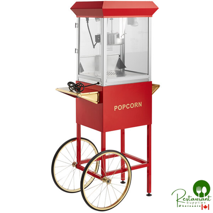 Kettle Corn Popcorn Popper Starter Kit with 8 oz. Popper, Cart, and Supplies By Prime