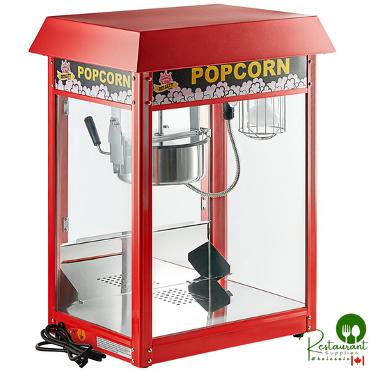 PM30R Royalty Series 8 oz. Red Commercial Popcorn Machine / Popper By Prime - 120V, 1320W