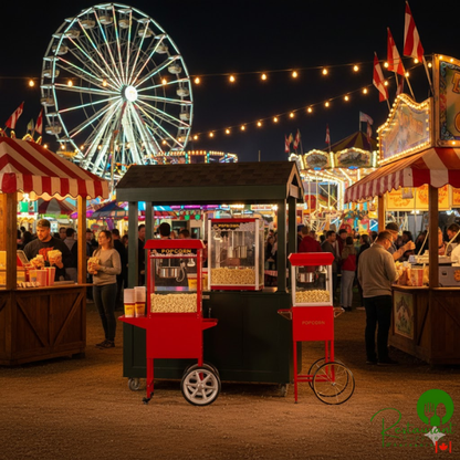 PM30R Royalty Series 8 oz. Red Commercial Popcorn Machine / Popper By Prime - 120V, 1320W