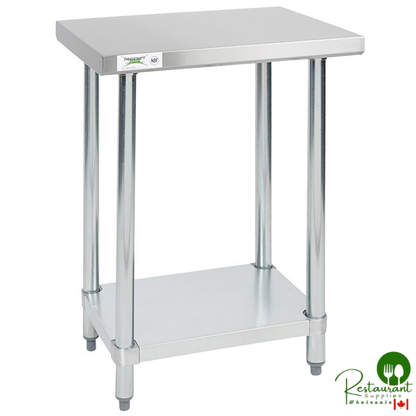 Regency 18" x 24" 18-Gauge 304 Stainless Steel Commercial Work Table with Galvanized Legs and Undershelf