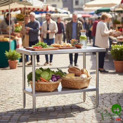 Regency 18" x 30" 16-Gauge 304 Stainless Steel Commercial Work Table with Undershelf