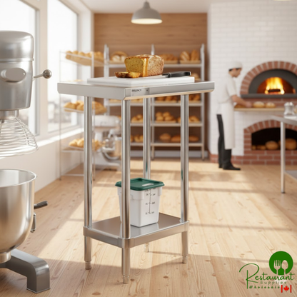 Regency 18" x 24" 16-Gauge 304 Stainless Steel Commercial Work Table with Undershelf