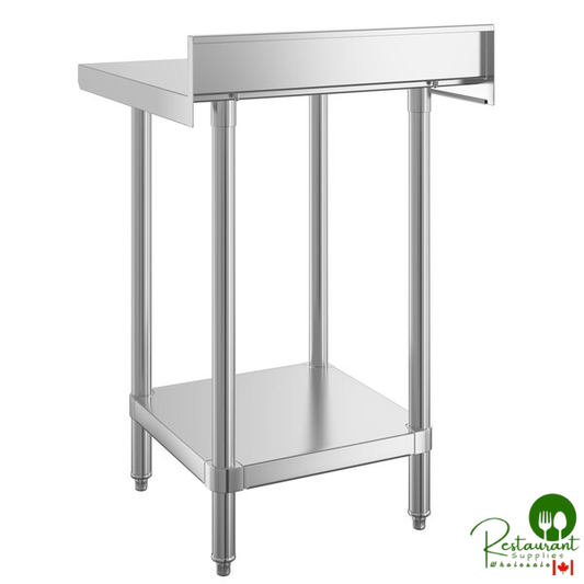 Regency 24" x 24" 16-Gauge Stainless Steel Commercial Work Table with 4" Backsplash and Undershelf
