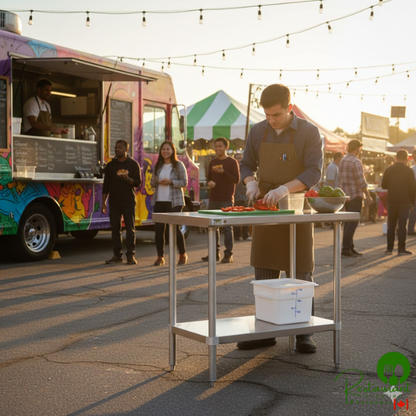 Regency 24" x 36" All 18-Gauge 430 Stainless Steel Commercial Work Table with Undershelf