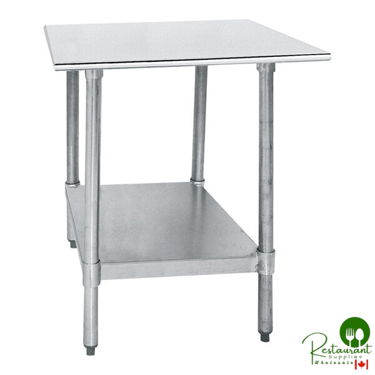 Advance Tabco TT-242-X 24" x 24" 18 Gauge Stainless Steel Work Table with Galvanized Undershelf