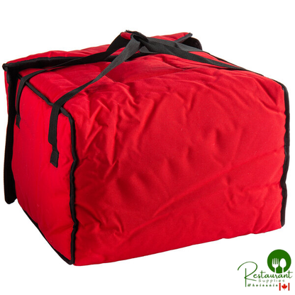 Cambro GBPP518521 Customizable Insulated Red Premium Pizza Delivery GoBag® - Holds up to (5) 14" Pizza Boxes