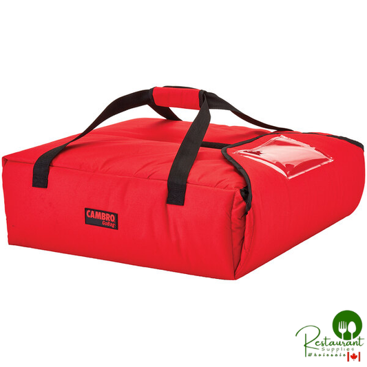 Cambro GBPP212521 Customizable Insulated Red Premium Pizza Delivery GoBag® - Holds up to (2) 12" Pizza Boxes