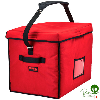 Cambro GBD211517521 Customizable Insulated Jumbo Red Stadium Delivery GoBag® - 21" x 15" x 17"